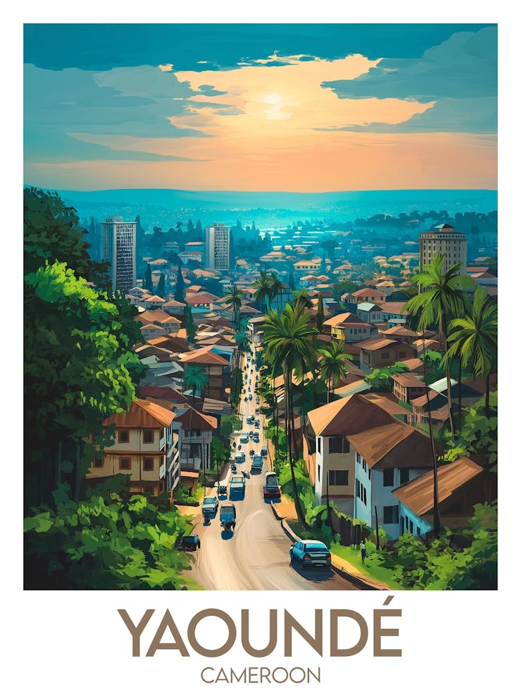 Affiche de voyage Yaoundé