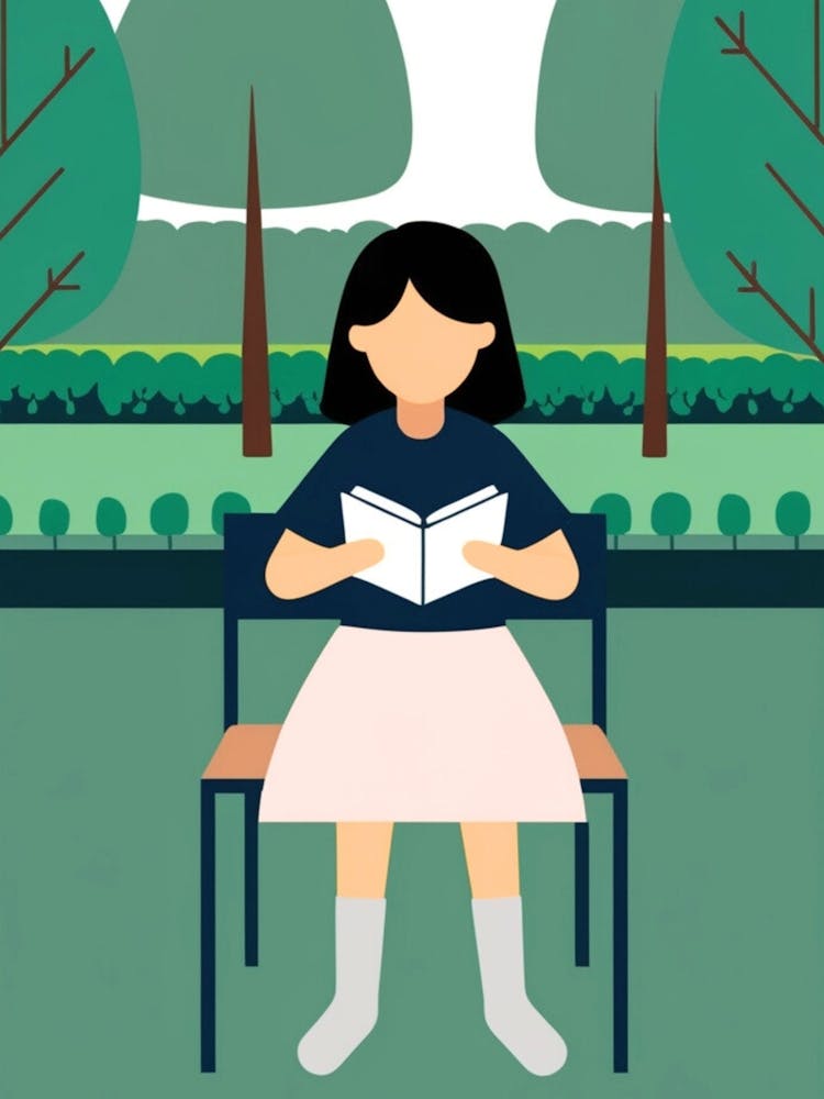 Girl Reading A Book 8