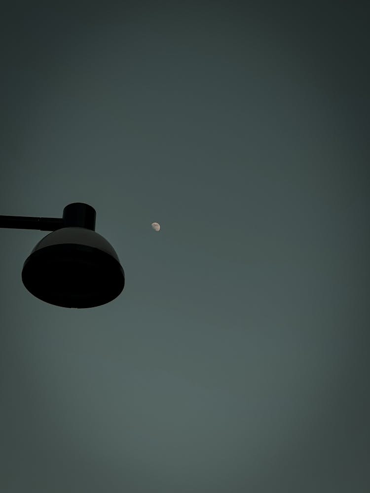 Moon And Street Lamp