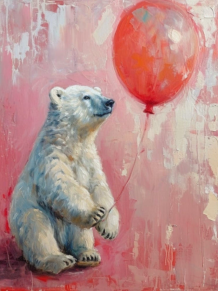 Cute Polar Bear 1 With Balloon