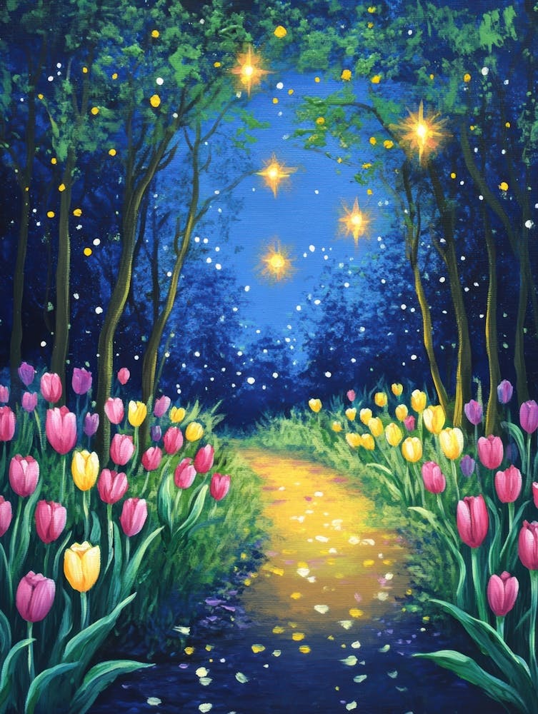 Starry Night Tulips 1