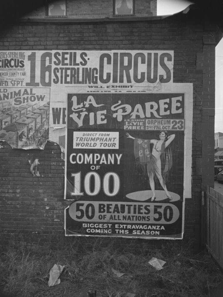 Untitled Photo, Possibly Related To Sign Pasted On Building, Aledo, Illinois By Russell Lee