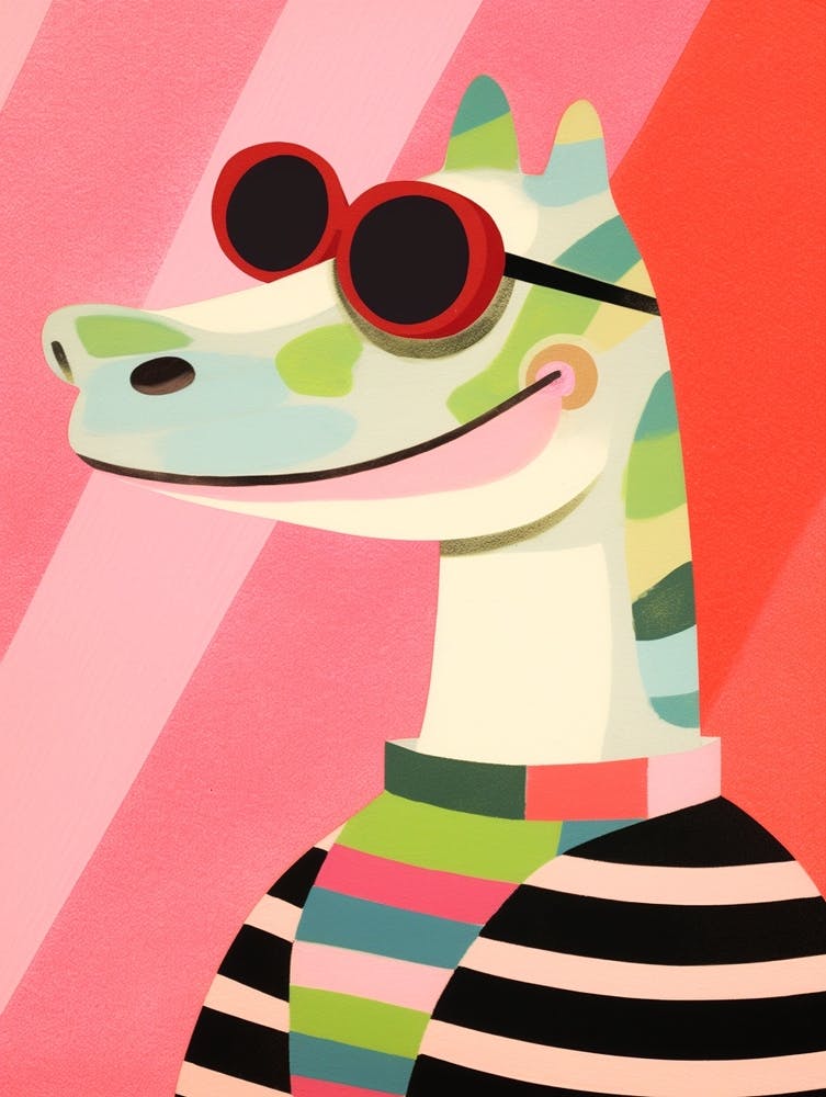 Petit Iguane Portant des Lunettes de Soleil