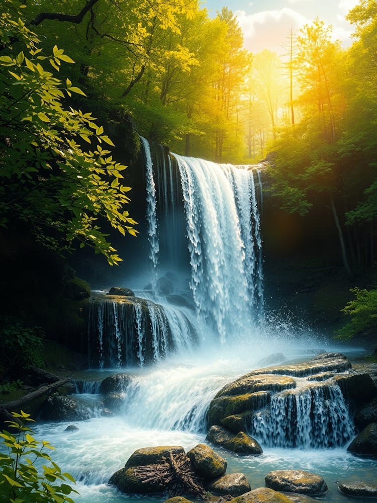Waterfall In The Forest 2