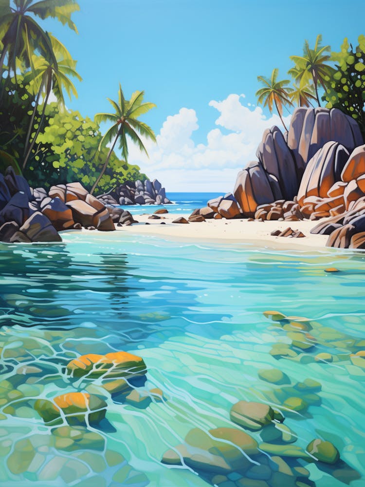 An Oil Painting Of Anse Source D Argent 1