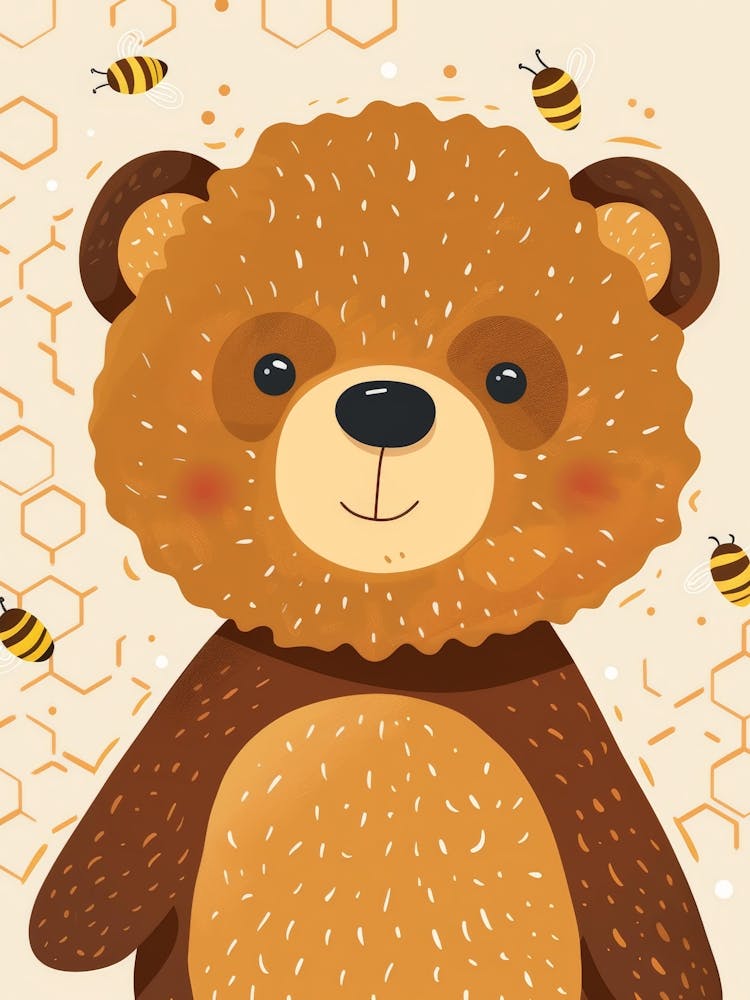 Teddybär mit Bienen 2