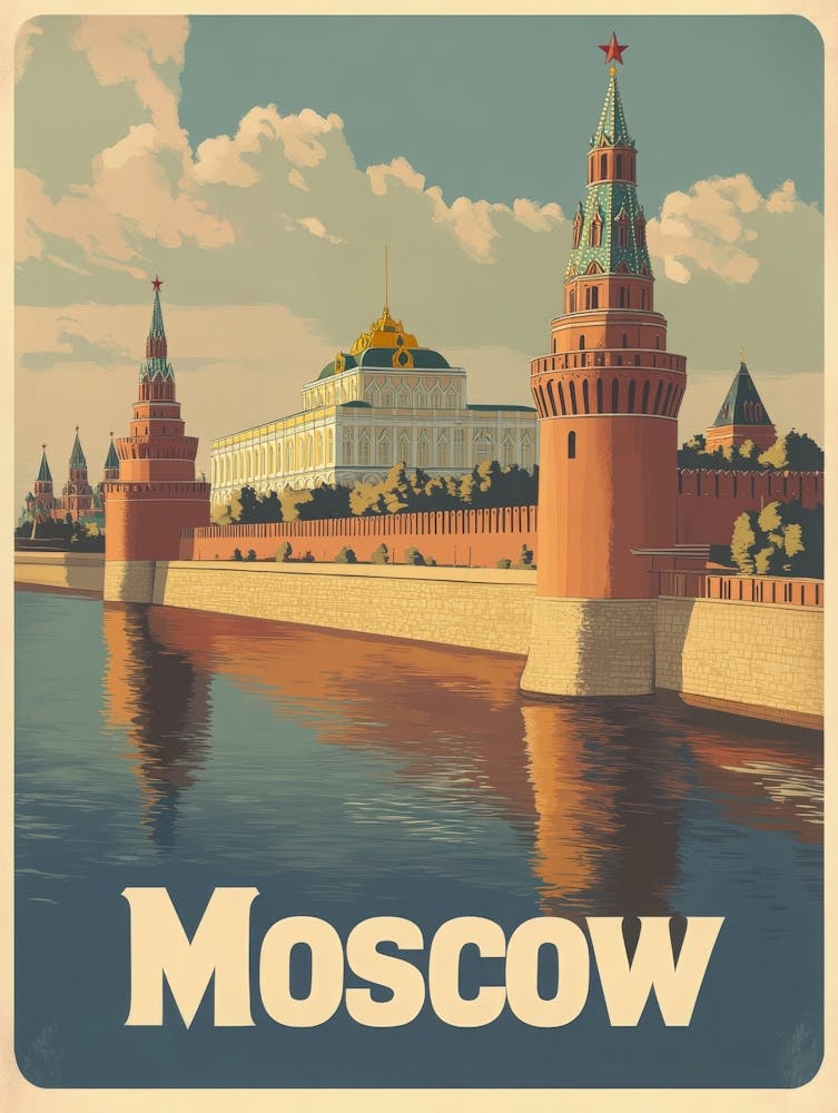 Aihrgdesign A Classic 1960s Travel Poster For Moscow