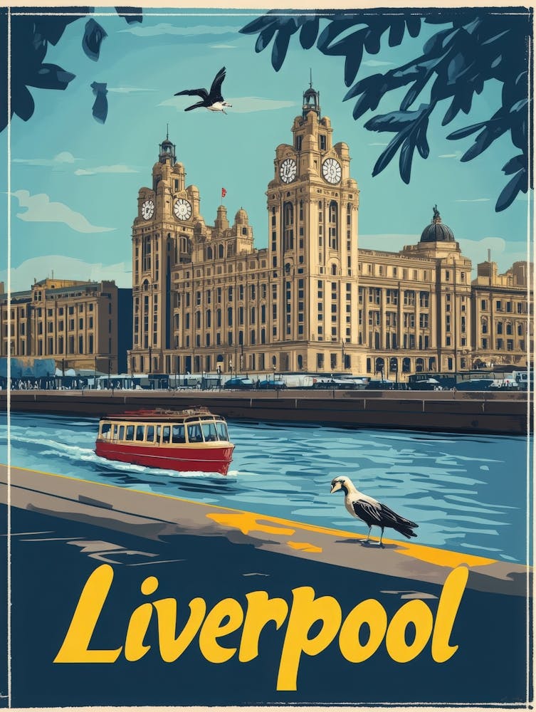 Aihrgdesign A Vintage Travel Poster Of Liverpool Featuring Th 670aaf51 4c43 429e 97ee E019a3ab3ad2 1