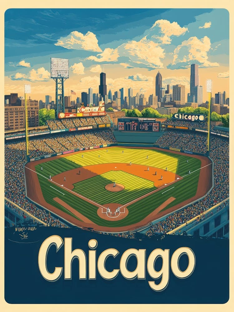 Aihrgdesign A Retro Travel Poster For Chicago Featuring The H 0c5f732c 6619 4d74 8b49 044abfd9d591 3