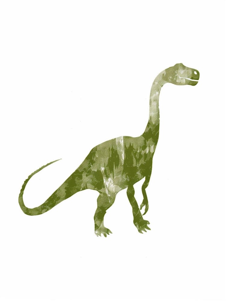 Lime Green Dinosaur Silhouette 1