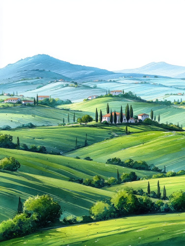 Aihrgdesign Peinture Aquarelle Isolée de Paysages Ruraux 85dee948 7392 4916 B3ff F85728566502 2