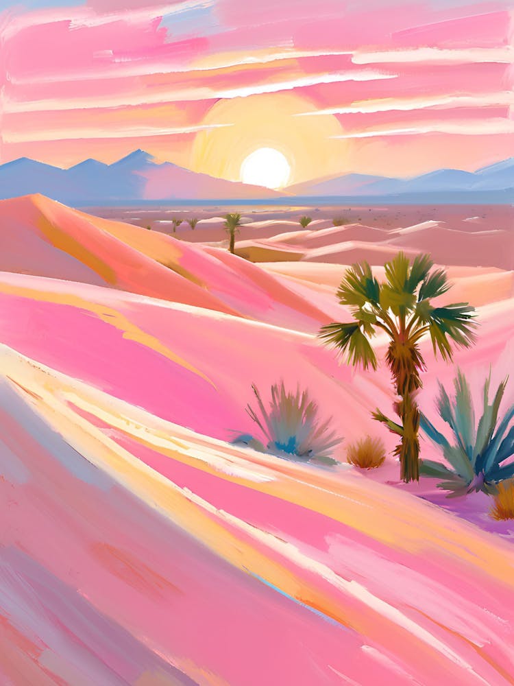 Pink Desert Landscape