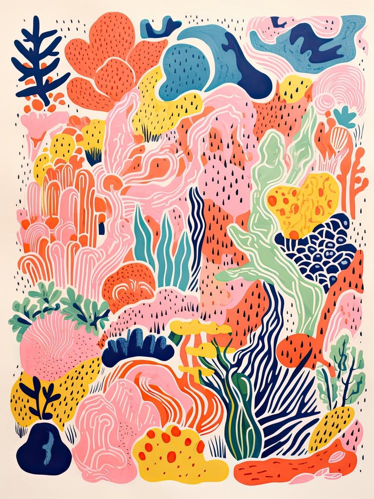 Garfield Park Conservatory Gardens Abstract Riso Style 4