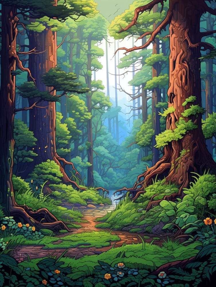 Forest Landscape Pixel Art 3