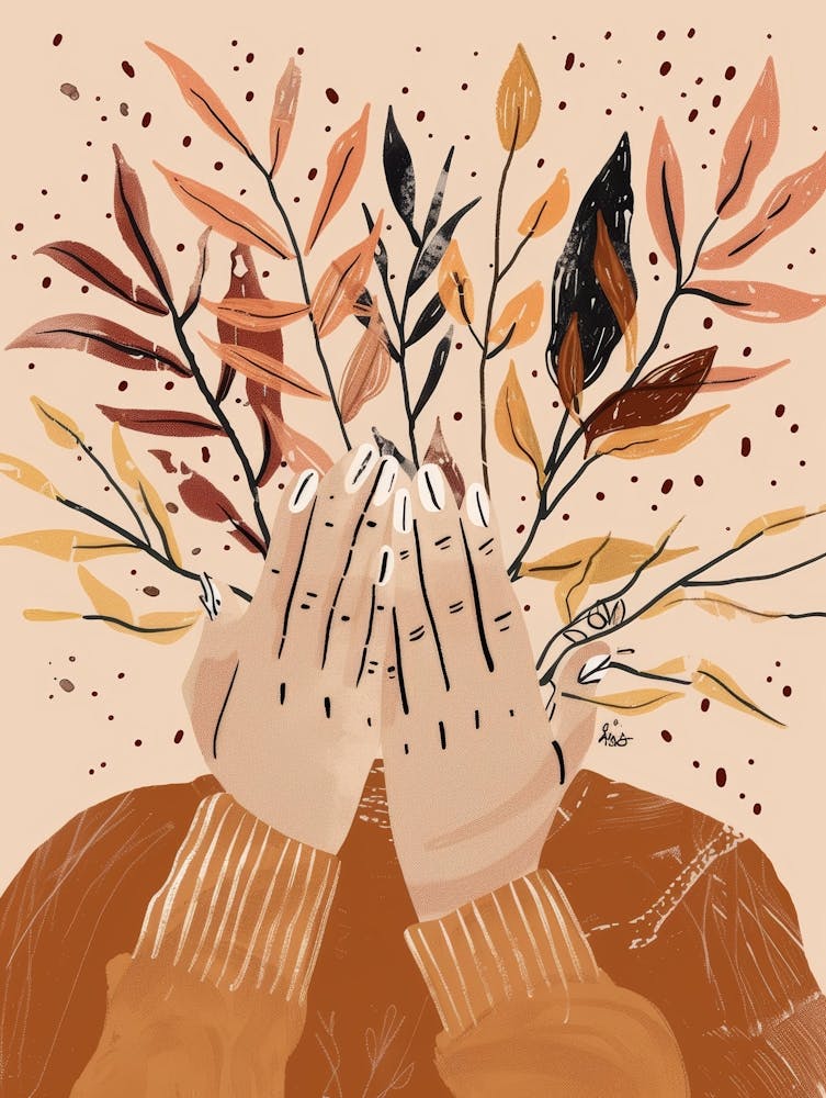 Autumn Leaves In Hands