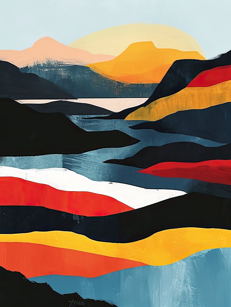 Schottische Landschaft, Bergminimalismus