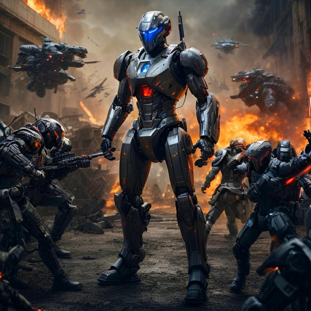 Futuristischer Roboterkrieg 3