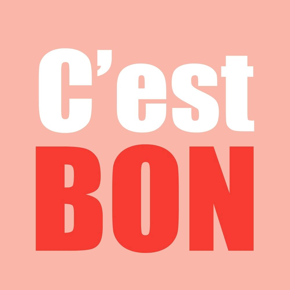 Cest Bon Pink And Red Square