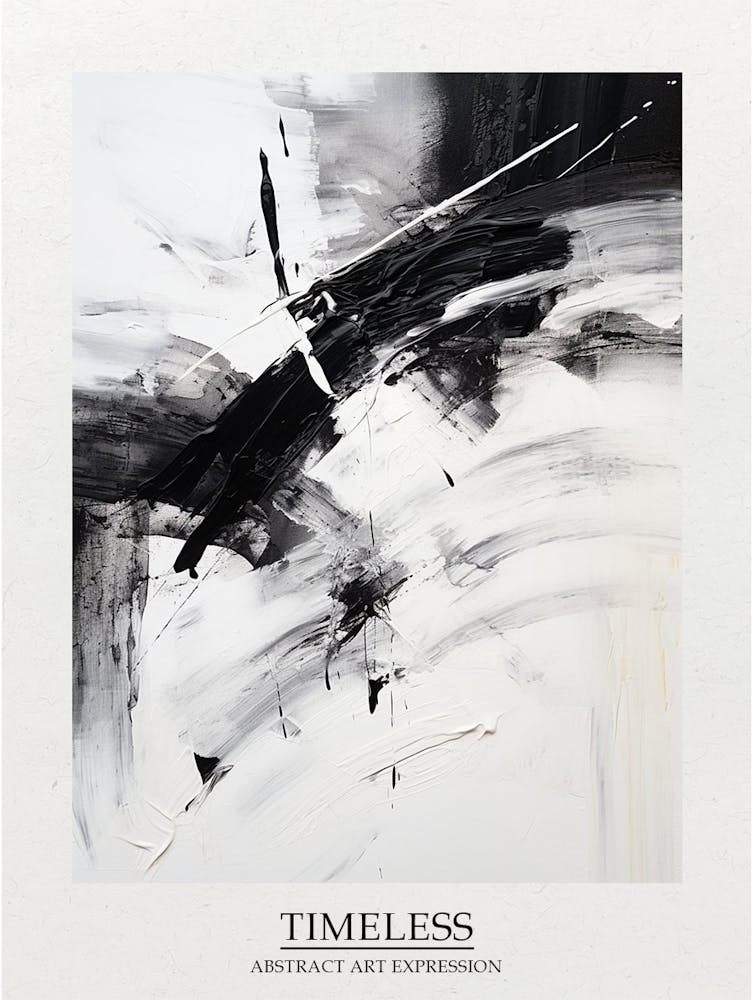 Timeless Reverie Abstract Black And White 12 Poster