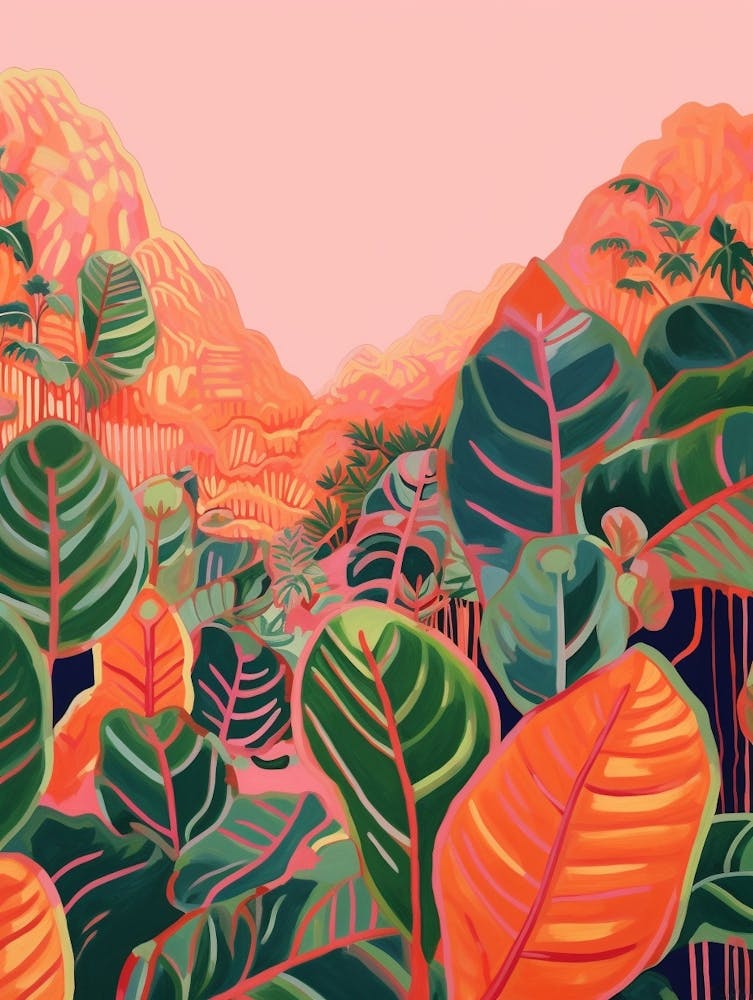 Boho Plant Painting Prayer Plant 2