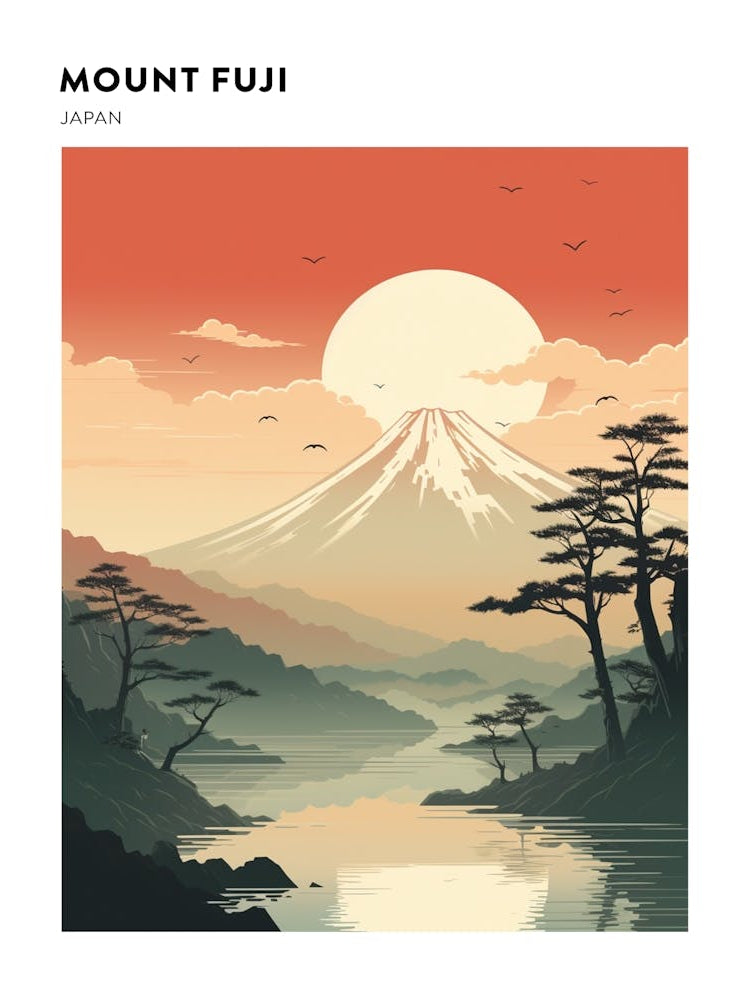 Mount Fuji Japan 1 Hiking Trail Landscape Poster