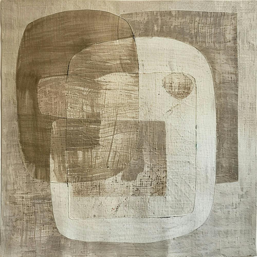 Beige Mud Colours Abstract Painting 24