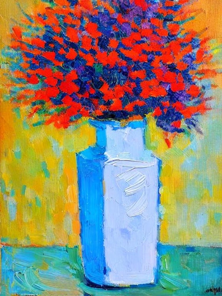 Red Bouquet Matisse Inspired Flower