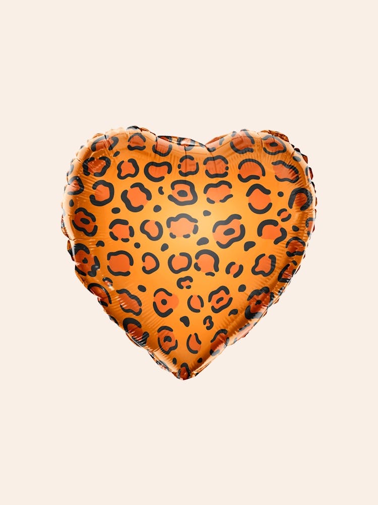Leopard Heart Balloon Poster