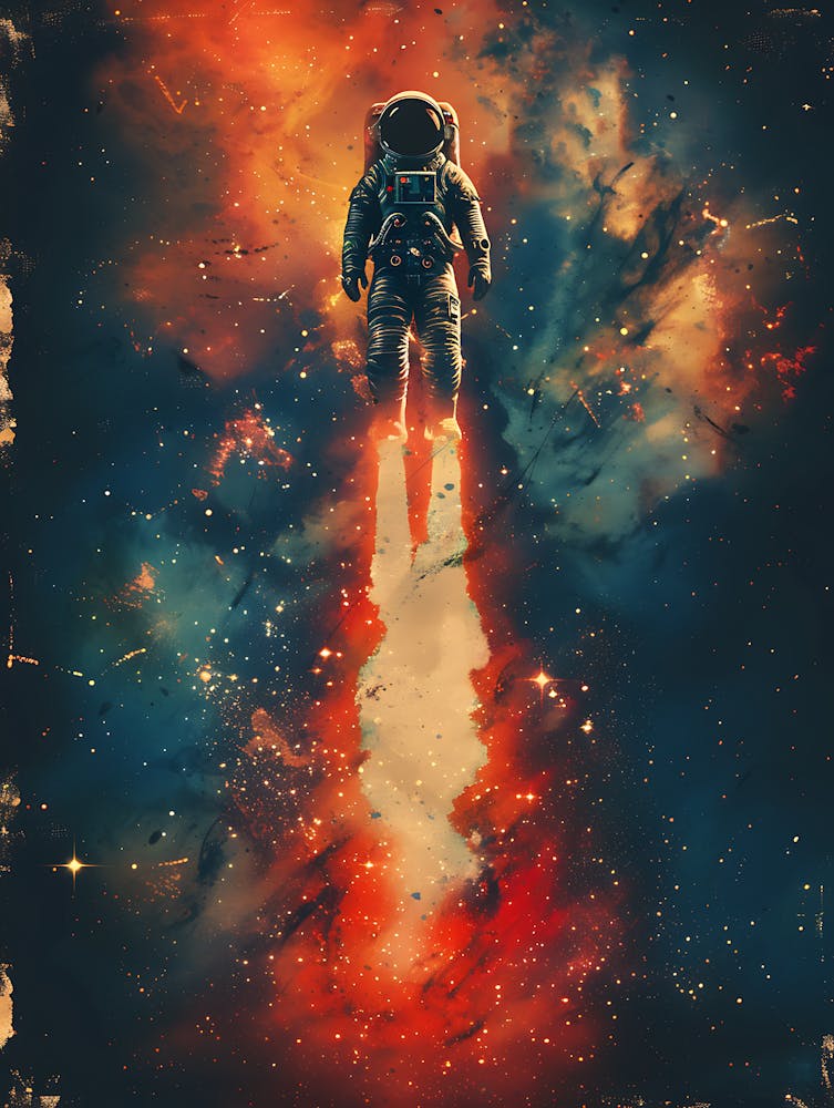 Beautiful Retro Astronaut 11