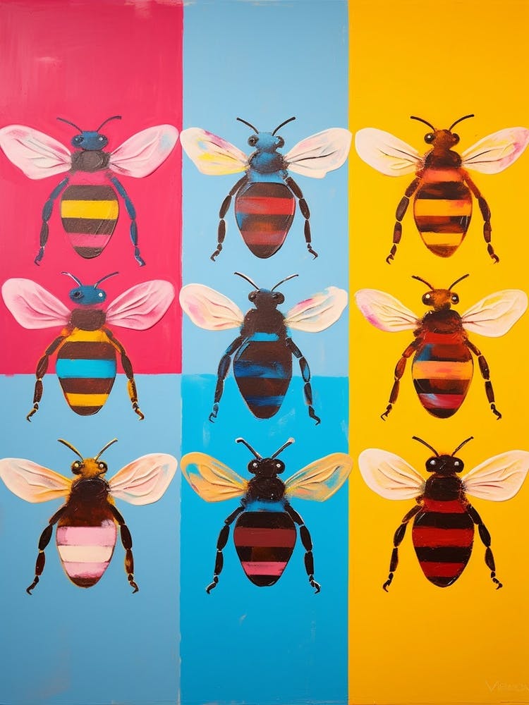 Bee Pop Art Painting Inspired 2
