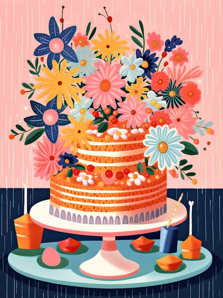 Birthday Cake Illustration 2