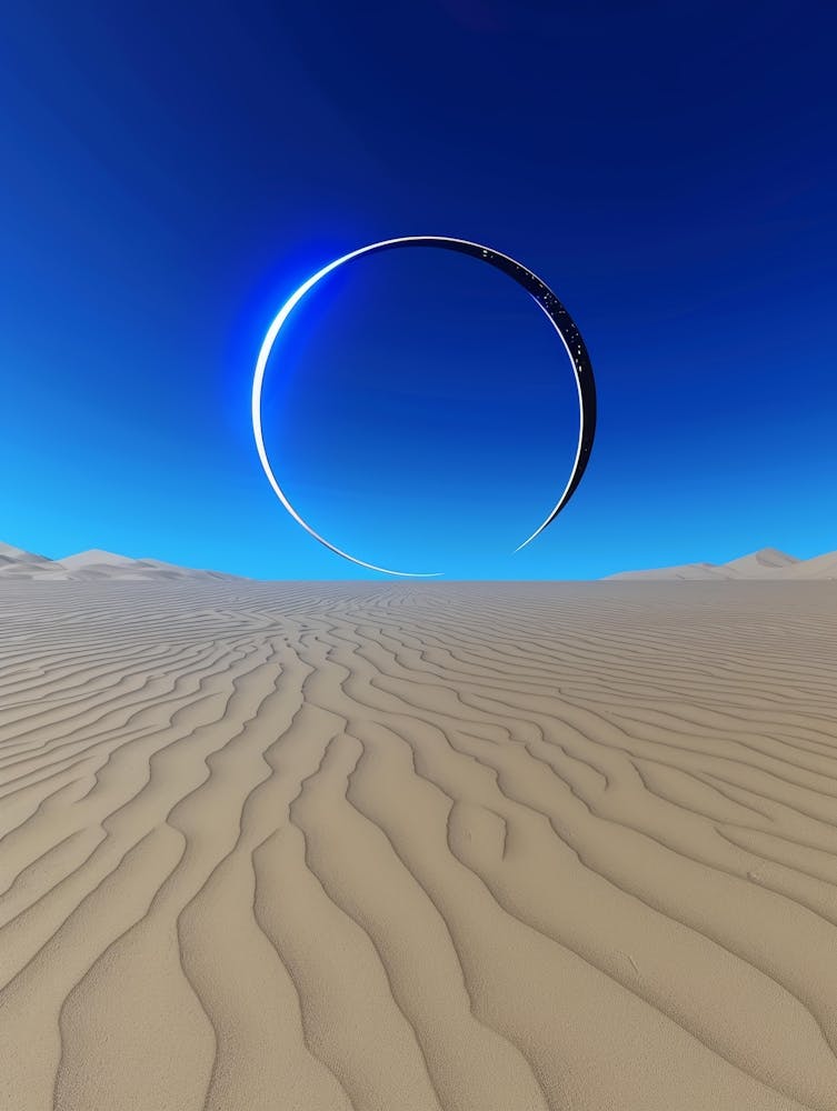 Abstract Circle In The Desert