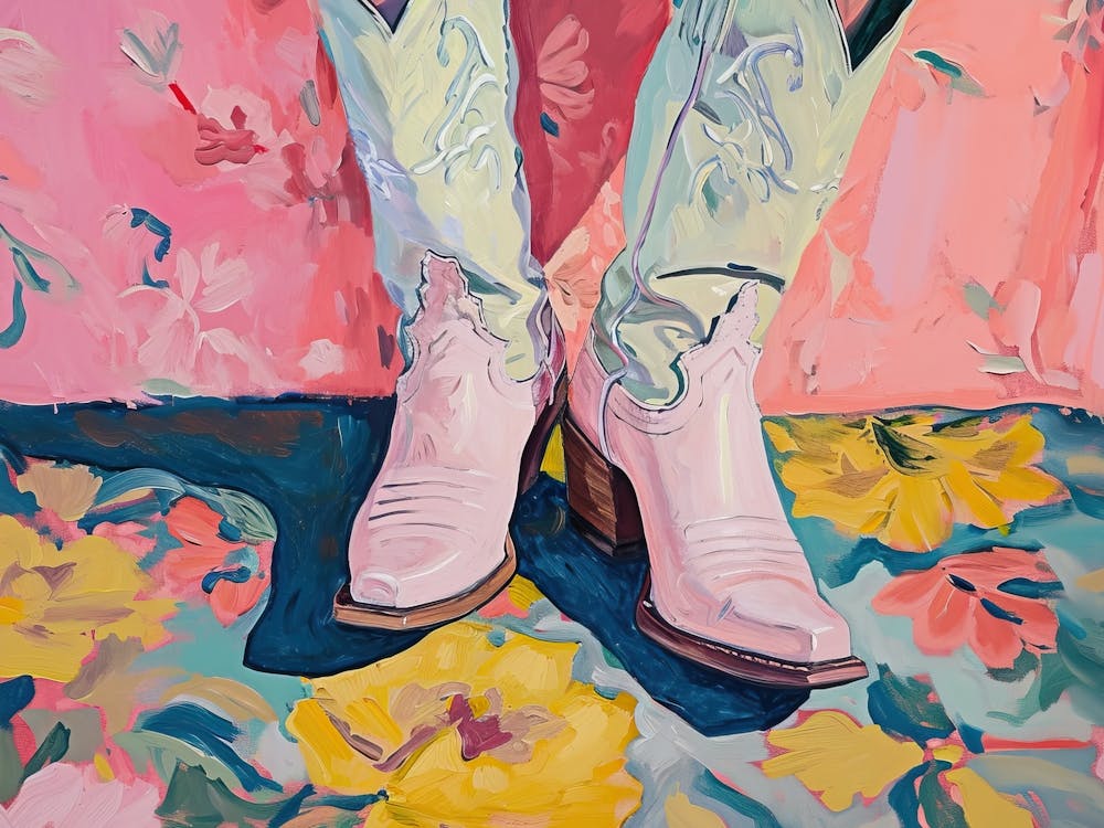 Bottes de Cowboy Roses
