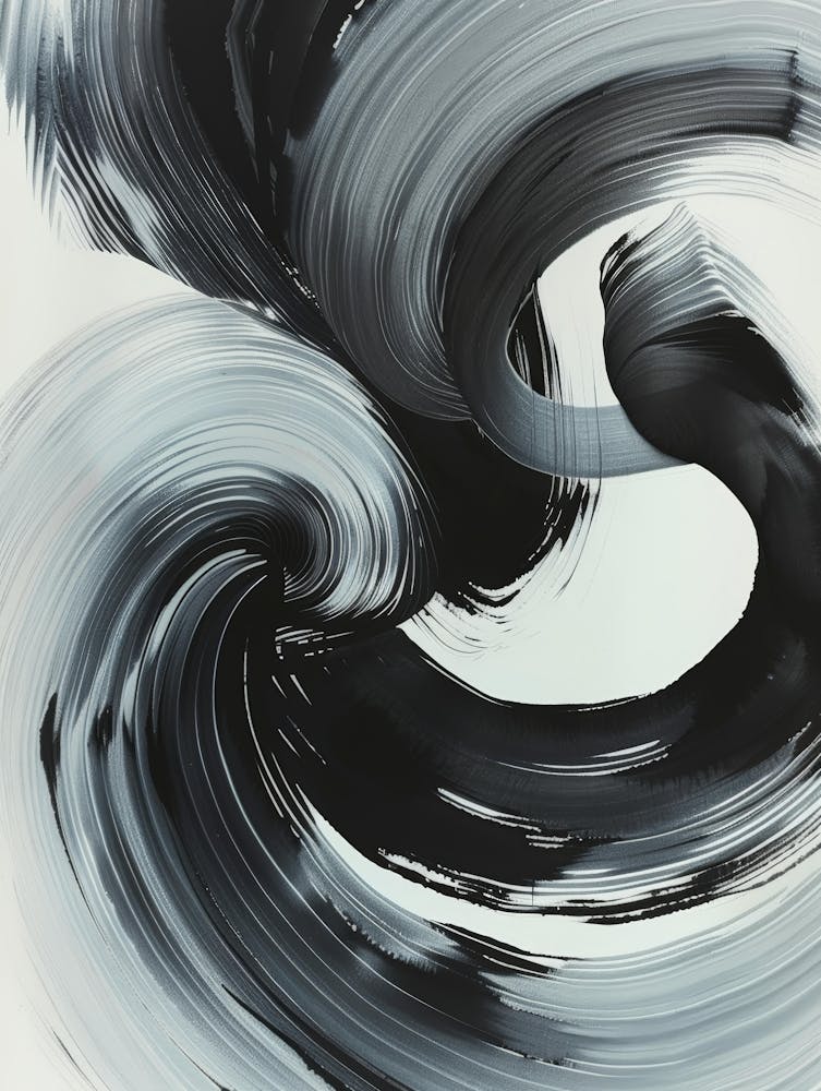 Black And White Swirl 2