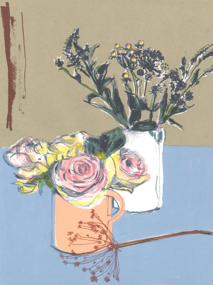 Roses And Winter Flowers