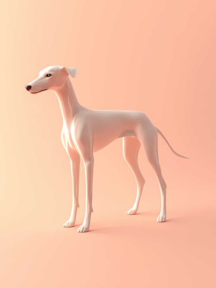 Greyhound Dog. Generated with AI. 2