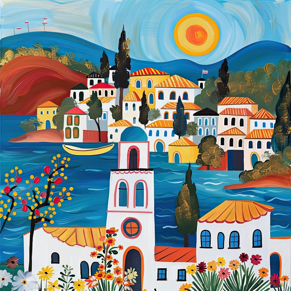 Kids Travel Illustration Greece 4