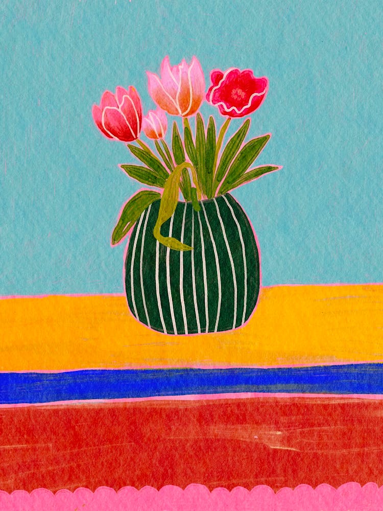 Tulips In A Vase 1