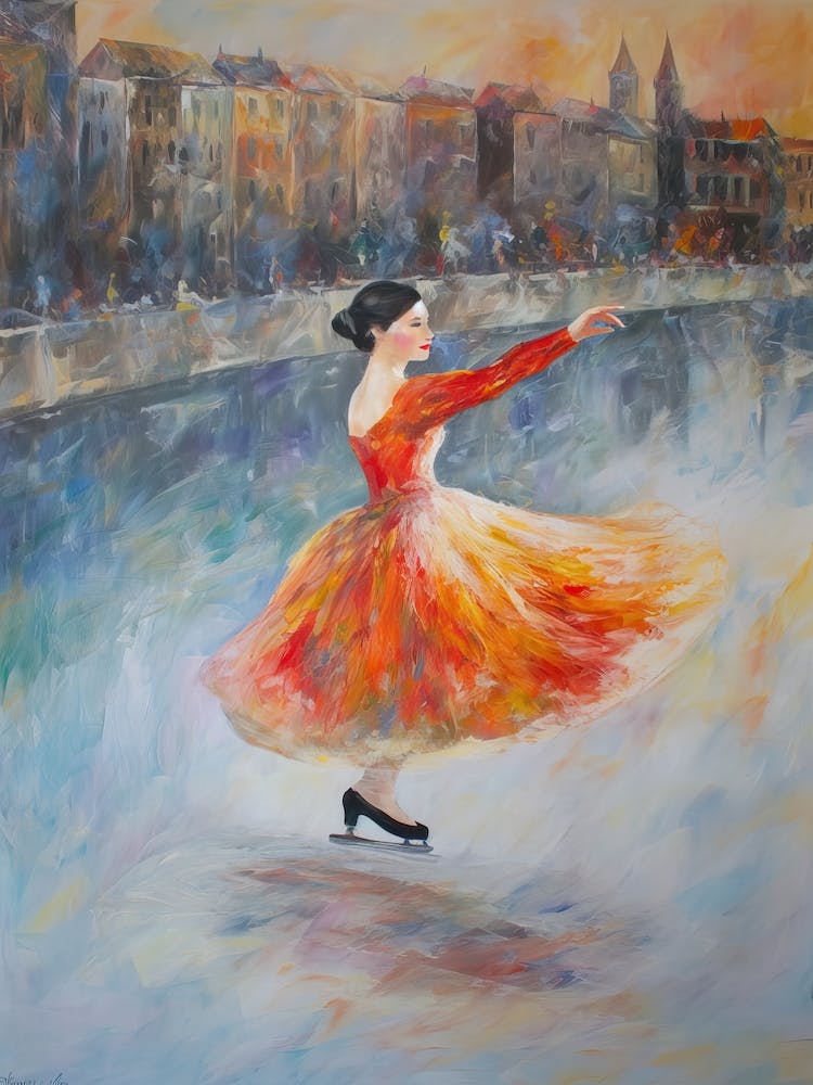 Figure Skating In The Style Of Monet3