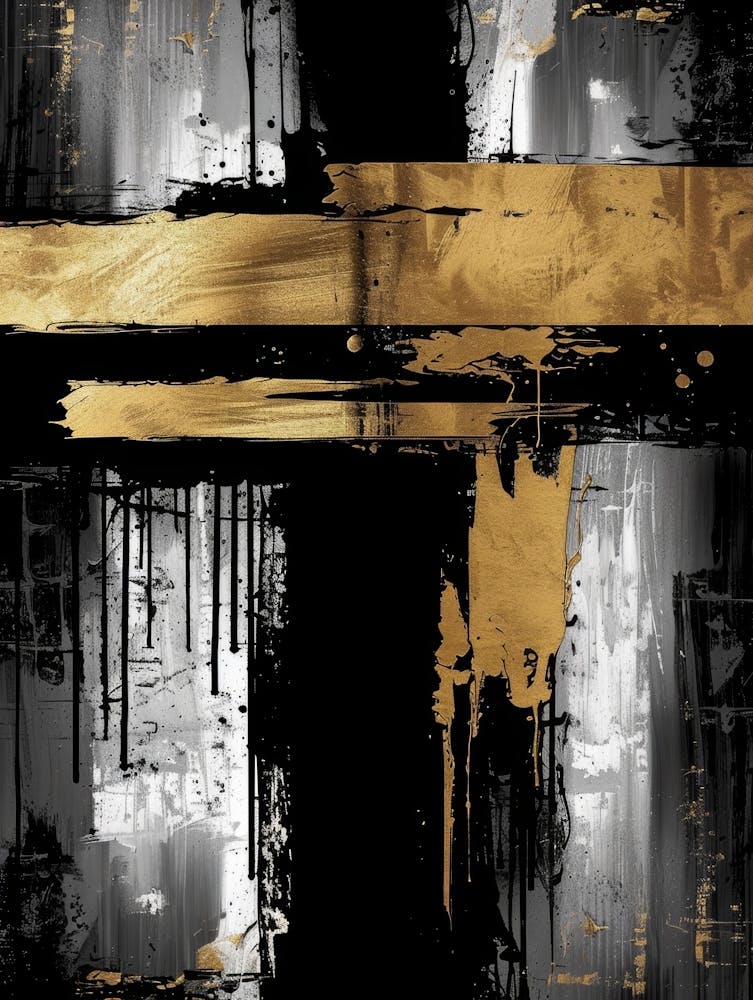 Black And Gold Cross