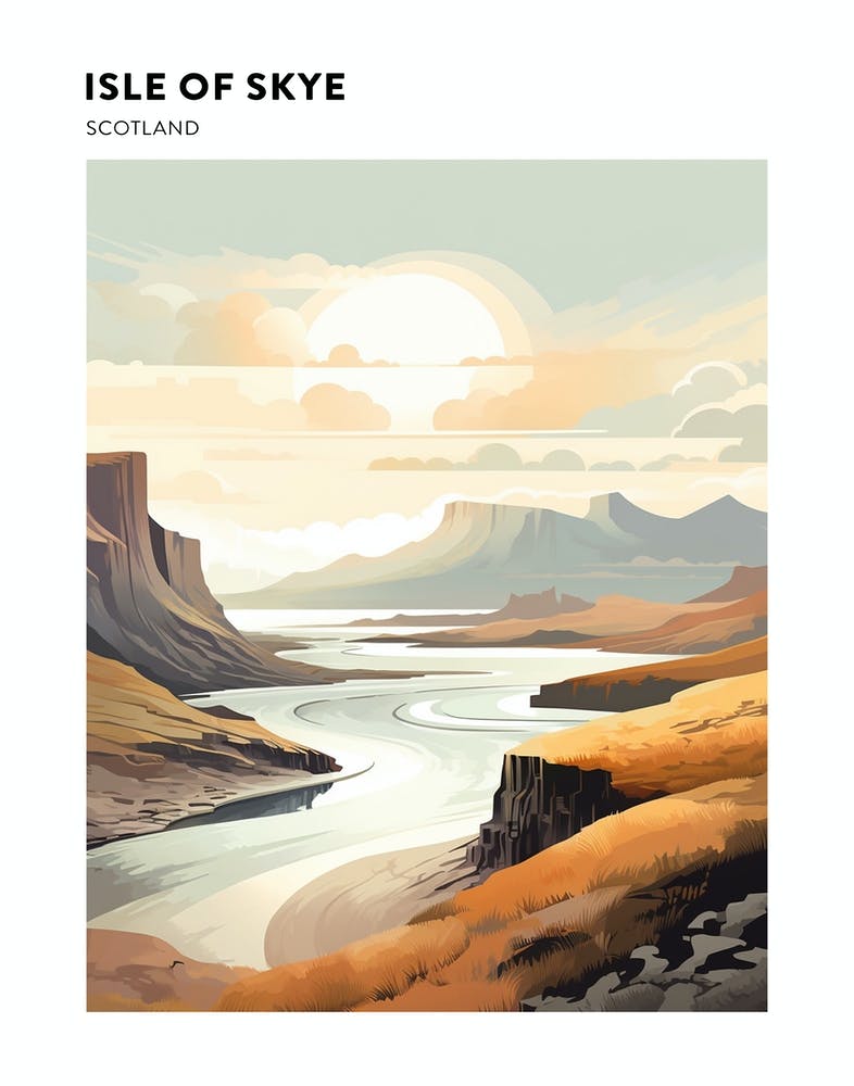 Isle Of Skye Scotland 1 Hiking Trail Landscape Poster