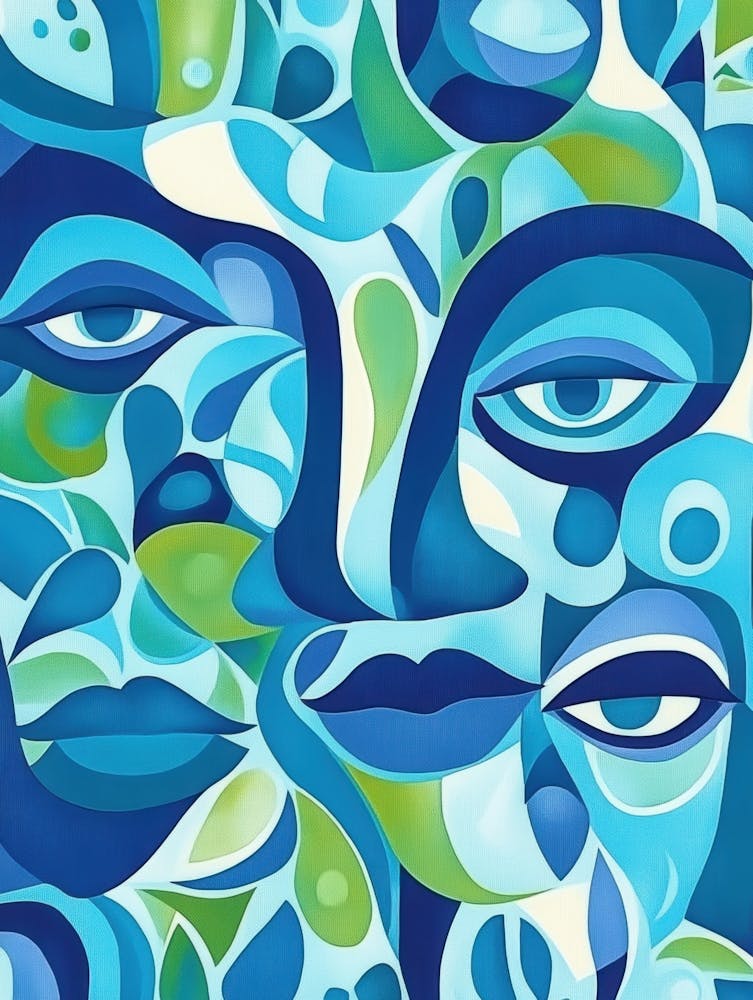 Blue And Green Abstract Painting 2