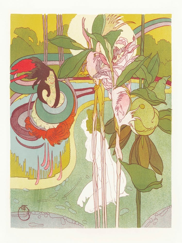 Woman Has A Vision In A Garden (1897), Georges De Feure