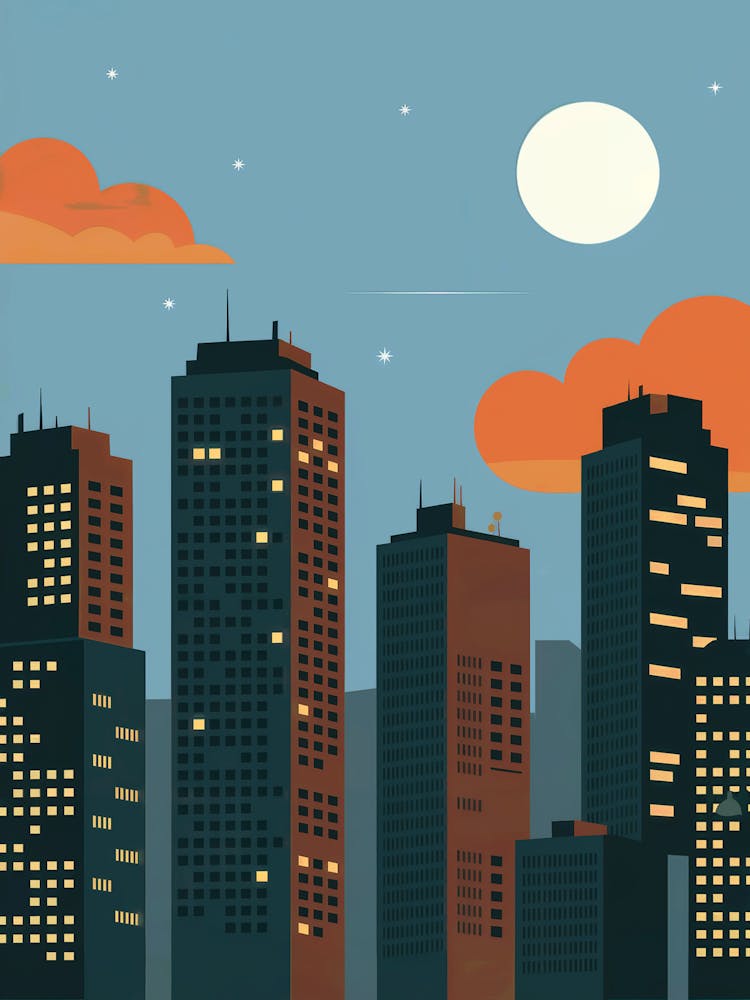 Cityscape At Night 1