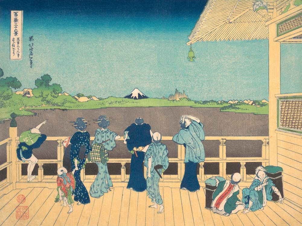 Sazai Hall At The Temple Of The Five Hundred Arhats, Katsushika Hokusai