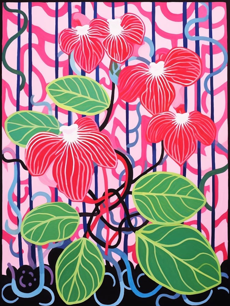 Pink And Red Plant Illustration Hoya 5