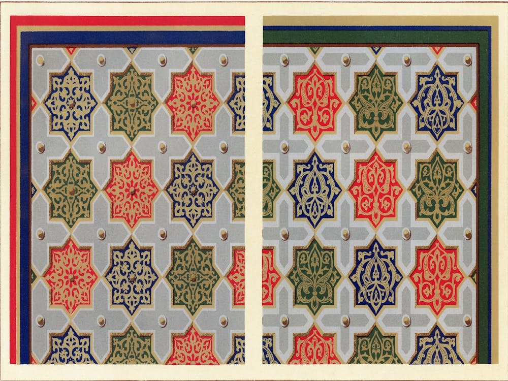 Arabic Art Pattern, Emile Prisses D’Avennes, La Decoration Arabe, Digitally Enhanced Lithograph From Own9