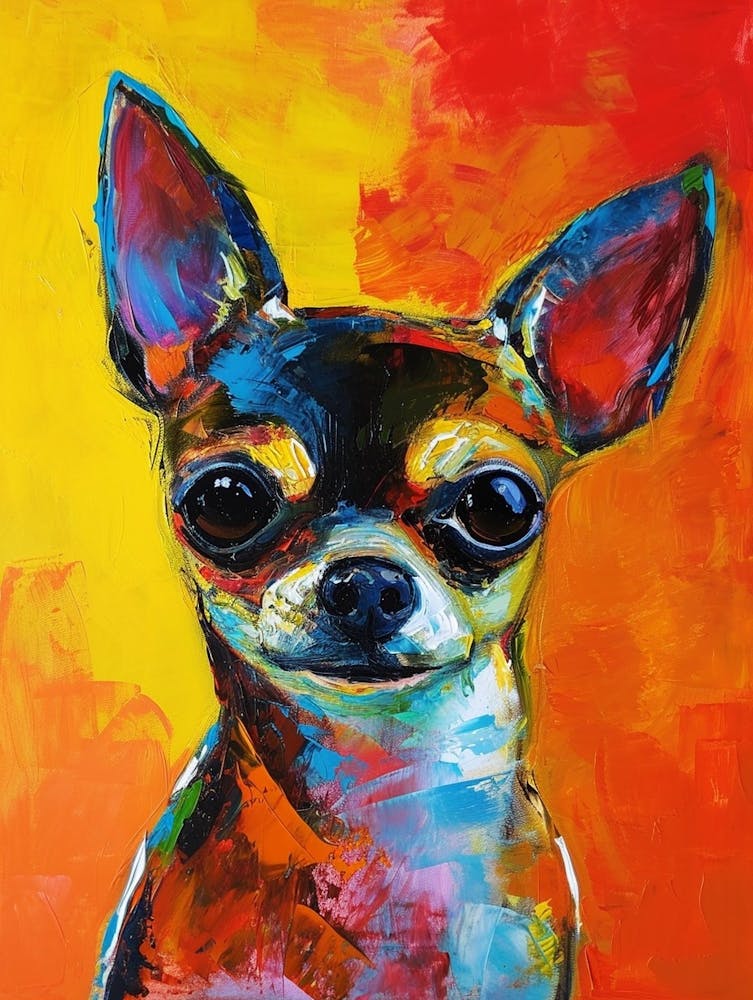 Chihuahua Acrylic Painting 7