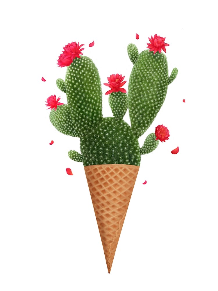 Ice Cream With Cactuses