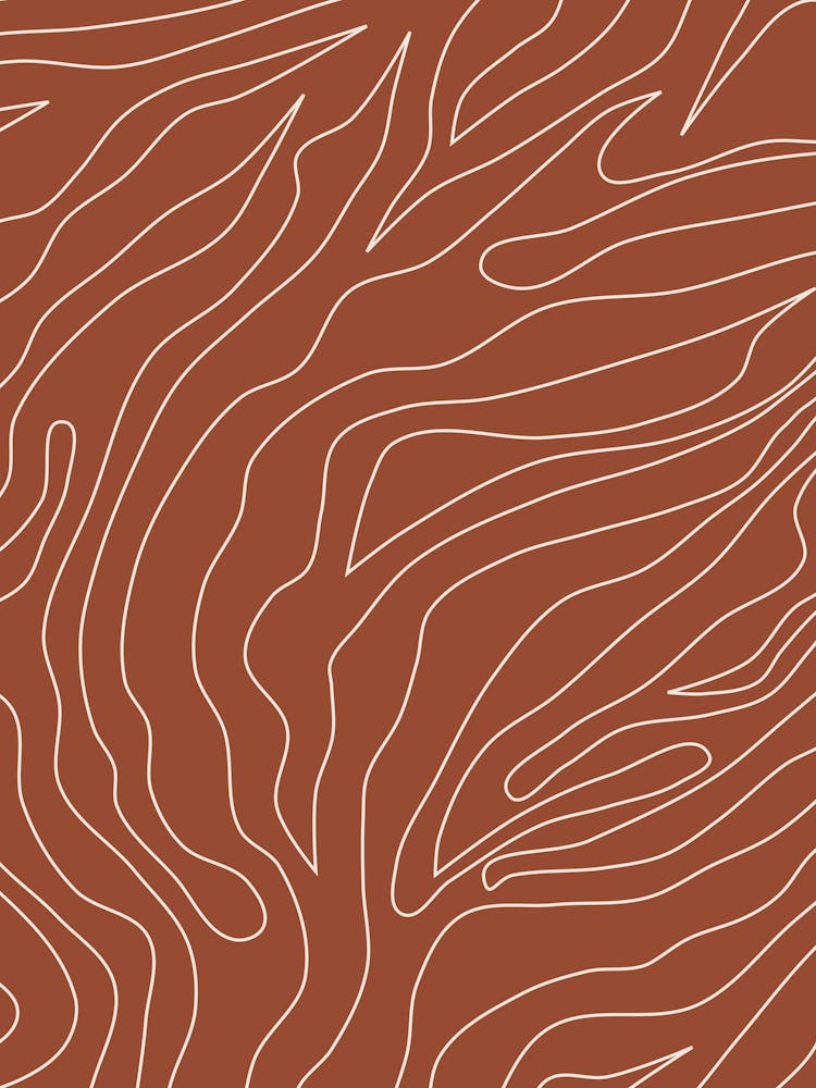 Abstract Lines Rust Terracotta